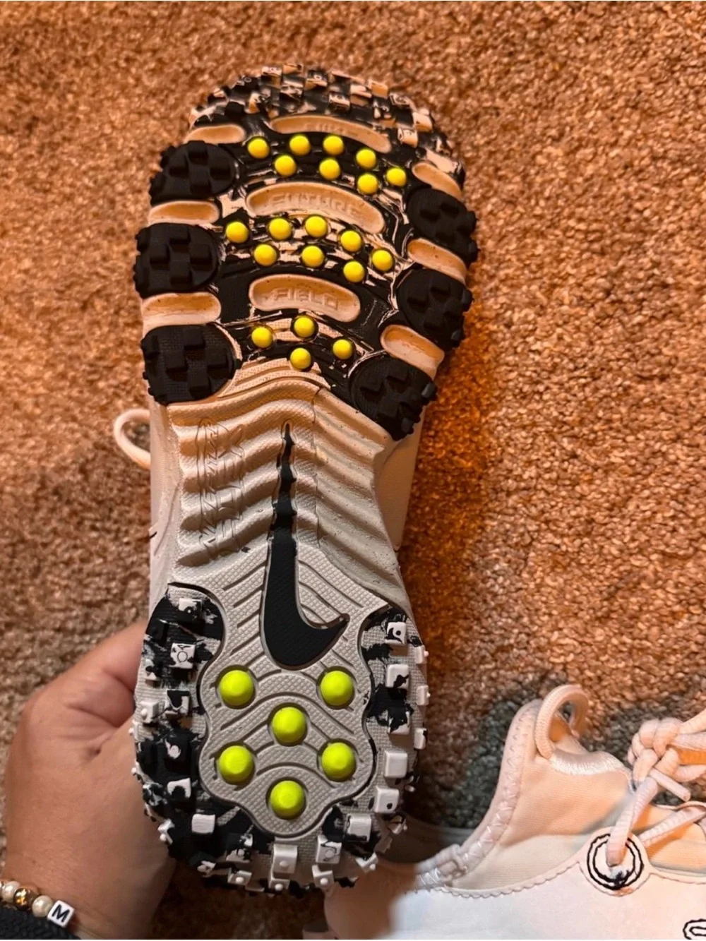 Nike FuturField Kids White Black and Yellow Athletic Sneakers